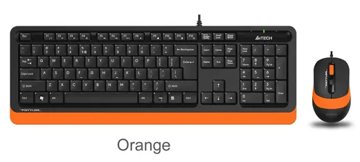 A4 Tech F1010 Q Usb Turuncu Fn-Mm Klv+Optik Mouse Set alternatif görünüm