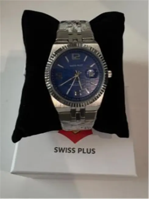 Swiss Plus Man Watch Premium Seri Model-1 ST3442AGS Blue-Silver(Kol Saati)