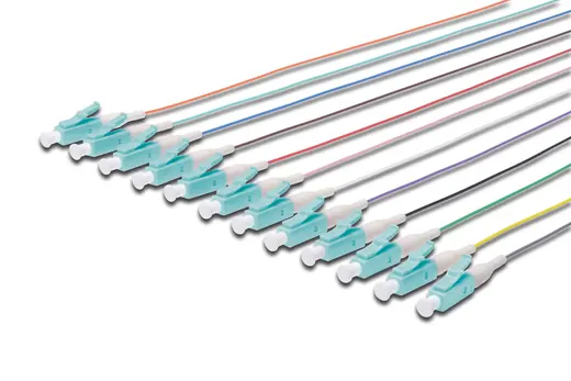 DIGITUS DK-25332-02/3 LC/UPC Fiber PigTail, 50/125 µ, multimode, 0.9mm simplex, 2 metre, Class OM3, LSZH
