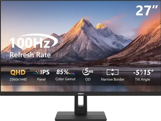 DAHUA 27" LM27-C301B 2560x1440 2K QHD 5MS 100Hz IPS DP/HDMI +VESA