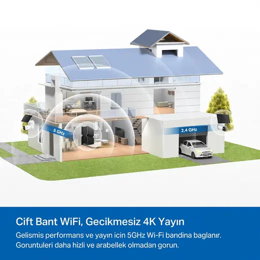 TP-LINK 8MP Bullet 3MM WIFI Kablosuz Pilli IP Kamera TAPO-C460 görseli 2