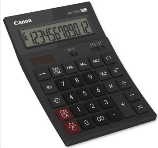 Canon AS-1200 HB 12 Hane Siyah Masa Üstü Hesap Makinesi