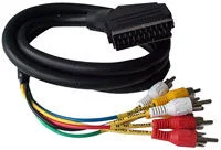 DIGITUS AK 393 Audio Video Kablosu, 1.5 metre, Scart erkek (21 pin) konnektör 6 x Cinch erkek
