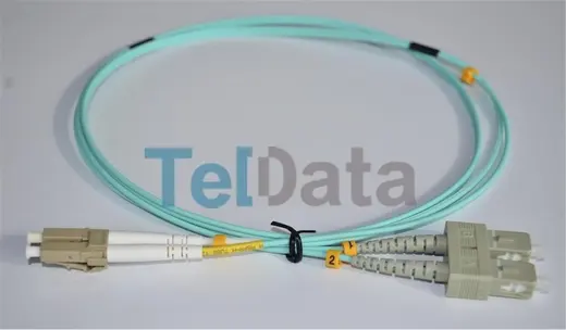 TELDATA TLD-SCLCOM31 SC-UPC-LC-UPC MM DX OM3 1 METRE FIBER OPTIK PATCHCORD