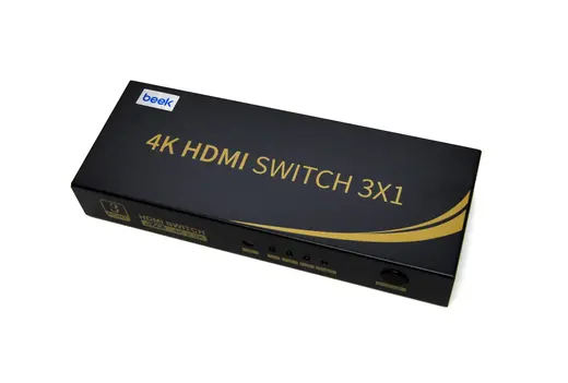 BEEK BS-VSW-HD31UH 3 Port Ultra HD 4K HDMI Switch, 3 giriş - 1 çıkış, uzaktan kumandalı, 4K2K görseli 1
