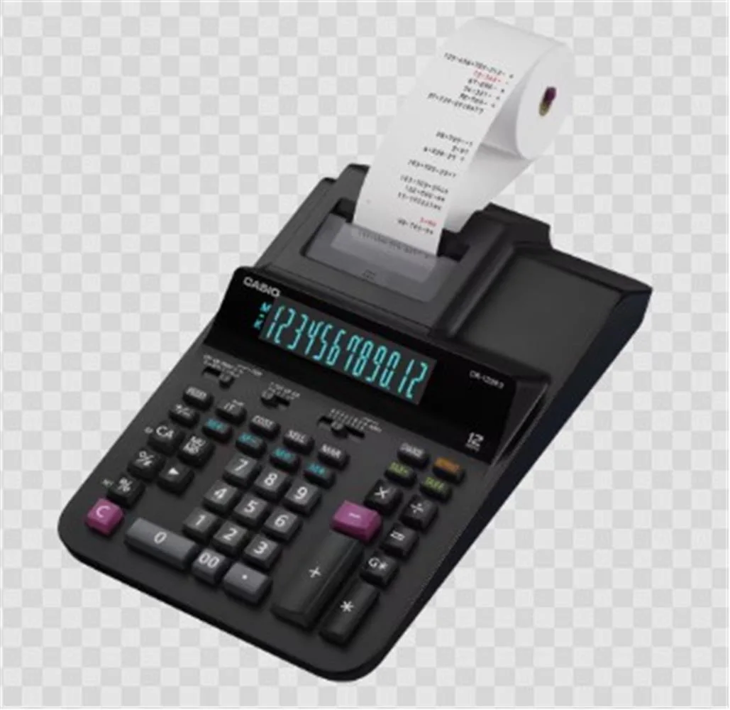 Casio DR-120RII-BK 12 Hane Şeritli Siyah Hesap Makinesi
