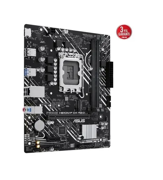 Asus Prime H610M-F D4 R2.0 3200MHz DDR4 Soket 1700 M.2 HDMI mATX Anakart alternatif görünüm