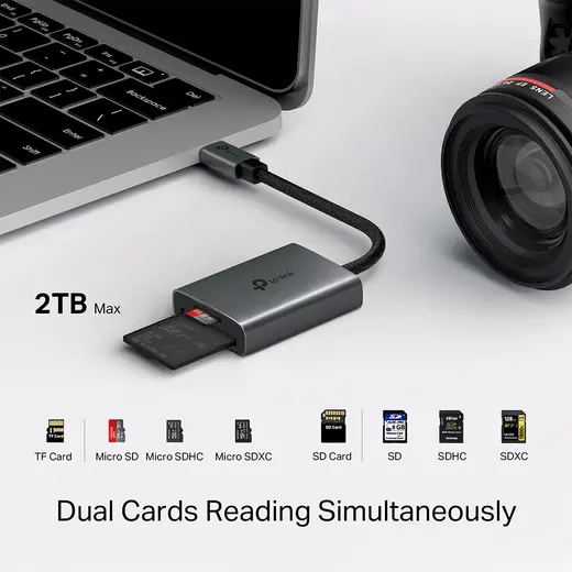 TP-LINK UA440C USB Type-C Çoklu Kart Okuyucu Adaptör görseli 5