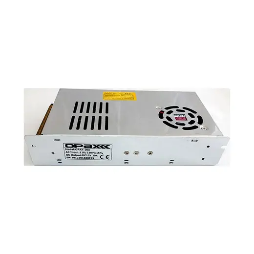OPAX-20A SMPS 20 AMPER DC 12 VOLT SANAYİ TİPİ FANLI ADAPTÖR görseli 4