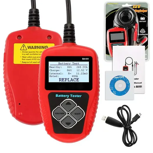 POWERMASTER BA101 12V 30-220AH AKÜ TEST CİHAZI görseli 3
