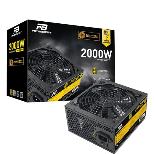 POWERBOOST 2000W 80+ GOLD BST-ATX2000 Mining Power Supply görseli 2