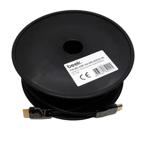 BEEK BC-DSP-HA-MM-AOC21-20 HDMI 2.1 Aktif Fiber Optik Kablo (AOC), Tip A Erkek/Erkek, 8K@60HZ, 20 metre, altın kaplama alternatif görünüm