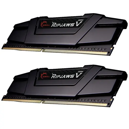 GSKILL 32GB (2X 16GB) DDR4 3200MHZ CL16 DUAL KIT PC RAM RIPJAWS V F4-3200C16D-32GVK görseli 1
