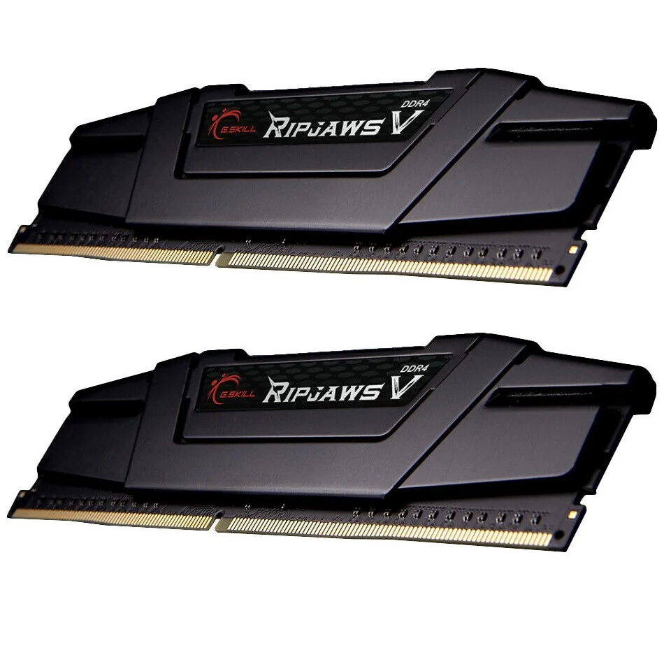 GSKILL 32GB (2X 16GB) DDR4 3200MHZ CL16 DUAL KIT PC RAM RIPJAWS V F4-3200C16D-32GVK