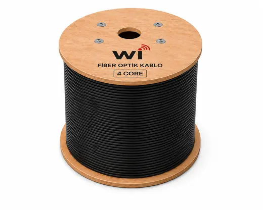 OBK 1x4 Core SM G657A2 LSZH - DROP FIBER ASKI TELLI / 1000 METRE / 1x1mm + 2x0.4mm Steel alternatif görünüm