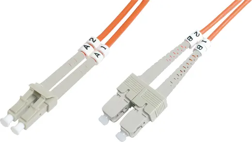 BEEK BC-FO-6LCSC-07 LC-SC Fiber Optik Patch Kablo, Multimode OM 1 62.5/125 Duplex, 3.0mm, LSZH, 7 metre