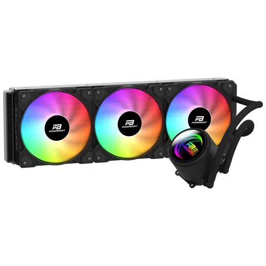 POWERBOOST 360MM CIRCLE 360B PB-LCS-CR360B Rainbow Fanlı AM5-1851p Sıvı Soğutmalı İşlemci Fanı görseli 6