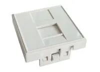 DIGITUS AT-AG 304-W-MS Keystone Jack Takmak İçin Priz Modülü, 1 Port, Panjurlu, 45 x 45 mm