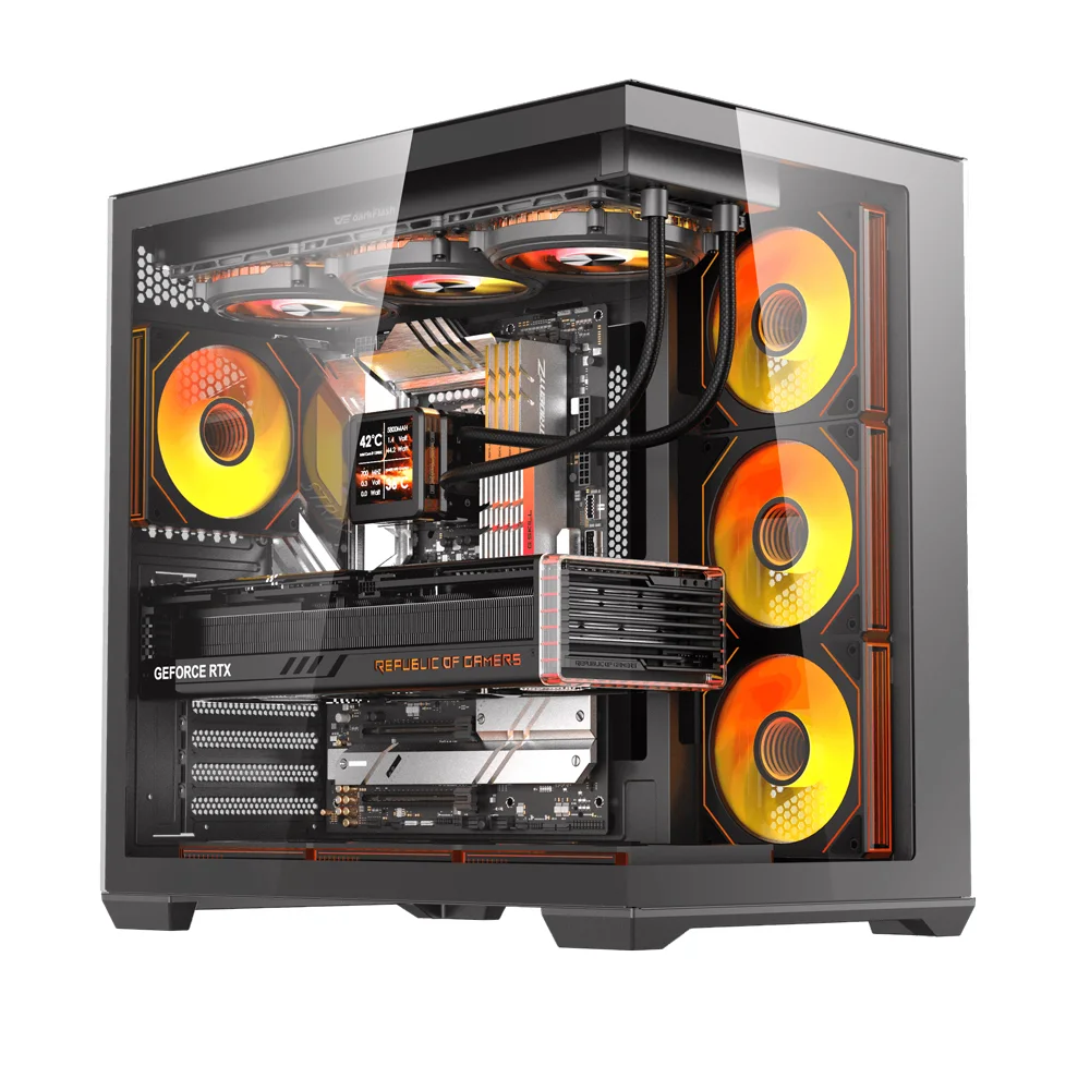 DarkFlash C280 Siyah 850W 80+ Bronze 7 Fanlı Gen 5 ARGB Mid Tower Kasa