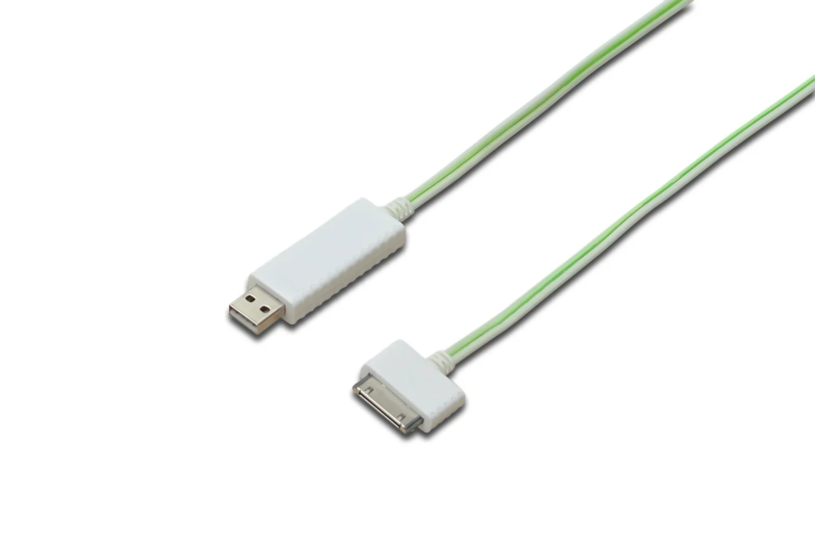 DIGITUS DB-600103-010-W Senkronizasyon ve Şarj için FLUX CONNECT Işıklı Kablo, Apple Dock erkek USB A erkek 0.90 metre