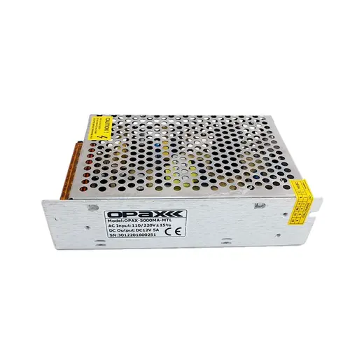 OPAX-5000MA-MTL SMPS 5 AMPER DC 12V SANAYİ TİPİ ADAPTÖR görseli 3