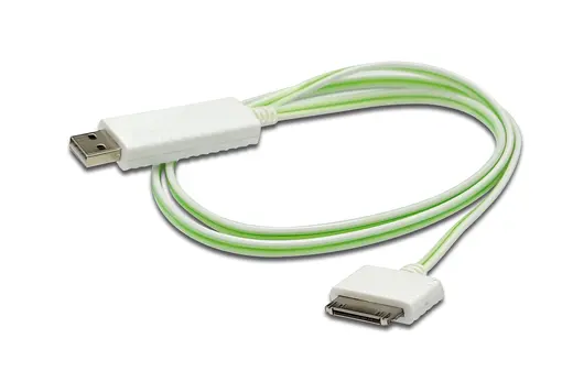 DIGITUS DB-600103-010-W Senkronizasyon ve Şarj için FLUX CONNECT Işıklı Kablo, Apple Dock erkek USB A erkek 0.90 metre alternatif görünüm