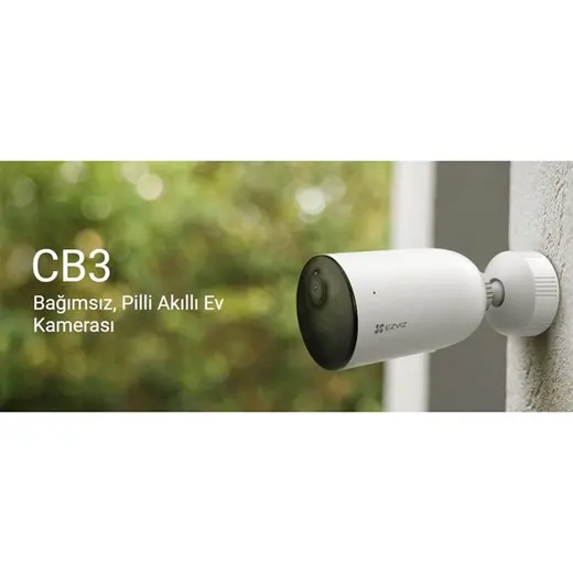 EZVIZ 2MP Bullet 2.8mm Wıfı Kablosuz IP Kamera Bataryalı CS-CB3/SP görseli 4