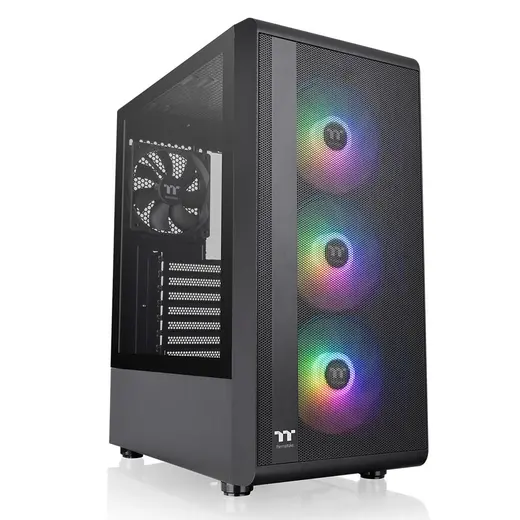 THERMALTAKE 550w 80+ S200 TG CA-3X2-55M1WE-00 3-ARGB FANLI Gaming Mid Tower PC Kasası görseli 4