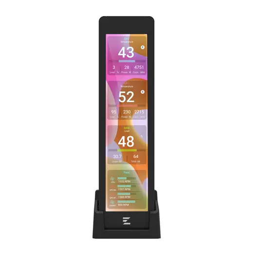 ZALMAN ZM-MF916 Black 9,16 inç IPS 1920×462 60 Hz USB Sistem İzleme Ekran Modülü + Stand görseli 3