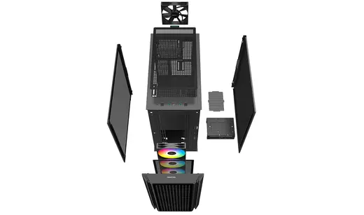 DEEPCOOL 750W 80+ CG540-MESH4F-PL750 4-ARGB Fanlı Gaming Mid-Tower PC Kasası görseli 1