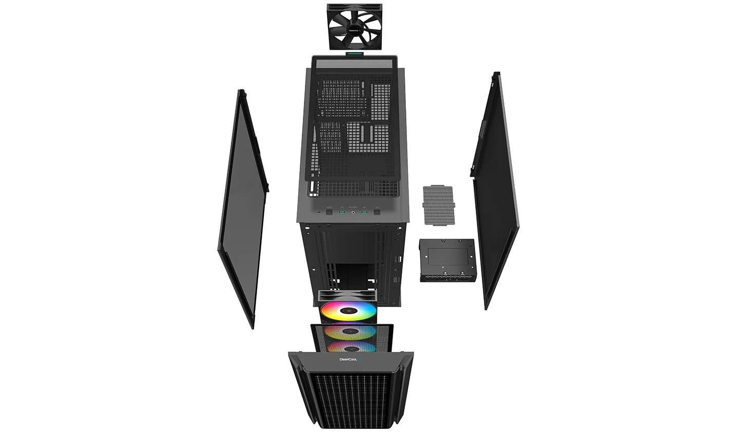 DEEPCOOL 750W 80+ CG540-MESH4F-PL750 4-ARGB Fanlı Gaming Mid-Tower PC Kasası