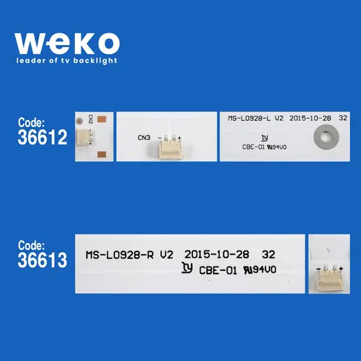 WKSET-6195 36612X2 36613X2 MS-L0928-L/R 4 ADET LED BAR alternatif görünüm