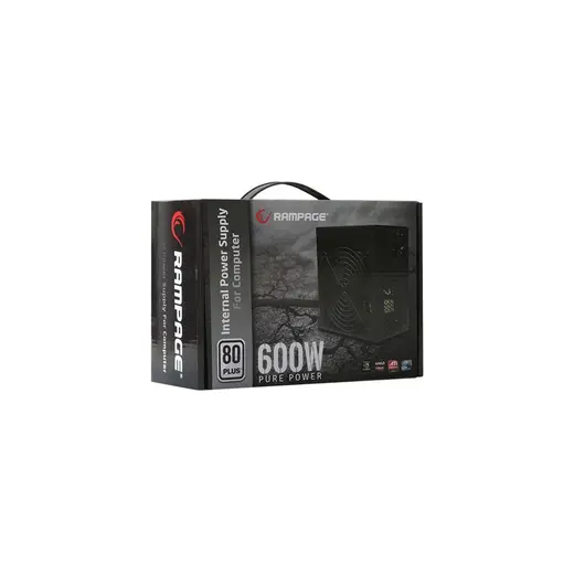 Rampage RMP-600-80P Siyah 600W 80Plus Bronze 12cm Fan Aktif PFC Güç Kaynağı görseli 5