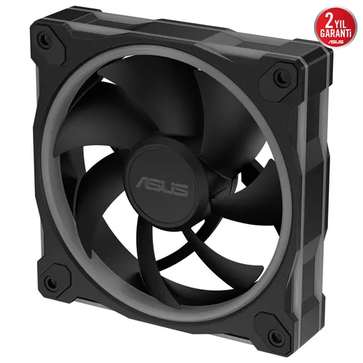 ASUS PRIME MR120 ARGB Black 120mm 1600RPM 58CFM PWM Aura Sync Kasa Fanı – 90DA00I0-B09000 görseli 2