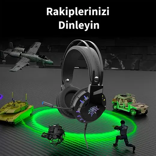 INCA 7.1 USB RGB Siyah Gaming Kulaklık IGK-X10 görseli 5