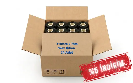 Ribon Wax 110mm X 74m out A410 24 lü KOLİ