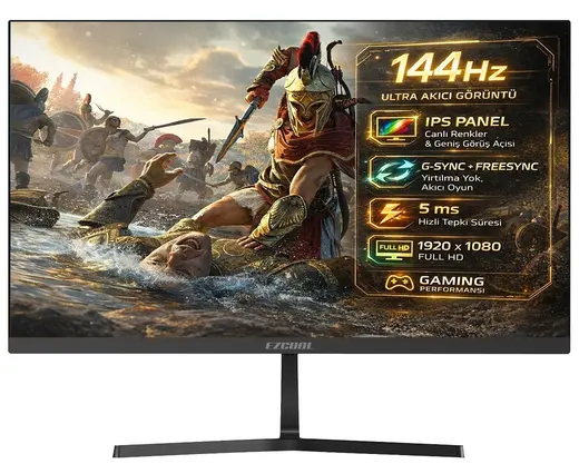EZCOOL 27" IPS CORP EZP27 5ms 144Hz HDMI Gaming Monitör (1920 X 1080) görseli 6