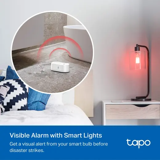 TP-LINK TAPO-T300 Tapo Akıllı Su Sızıntı Algılama Sensörü - Su Baskını ve Sızıntı Koruma görseli 2