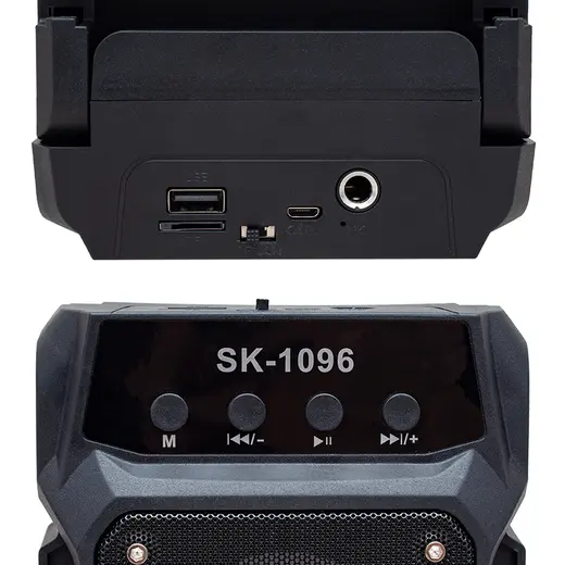 MAGICVOICE SK-1096 20 WATT USB/SD/AUX/FM/BLUETOOTH DESTEKLİ MİKROFON GİRİŞLİ TAŞINABİLİR HOPARLÖR alternatif görünüm