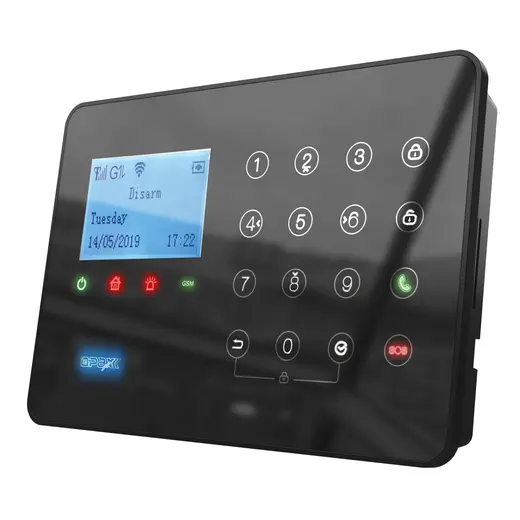 ARD-575 Siyah GPRS/GSM/WiFi 4G Dokunmatik Kablolu Kablosuz Ev ve İşyeri Alarm Paneli görseli 3