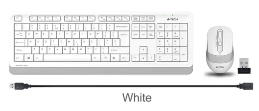 A4 Tech Fg1010 2.4G Beyaz Q Fn-Mm Klv+Optik Mouse Set görseli 2