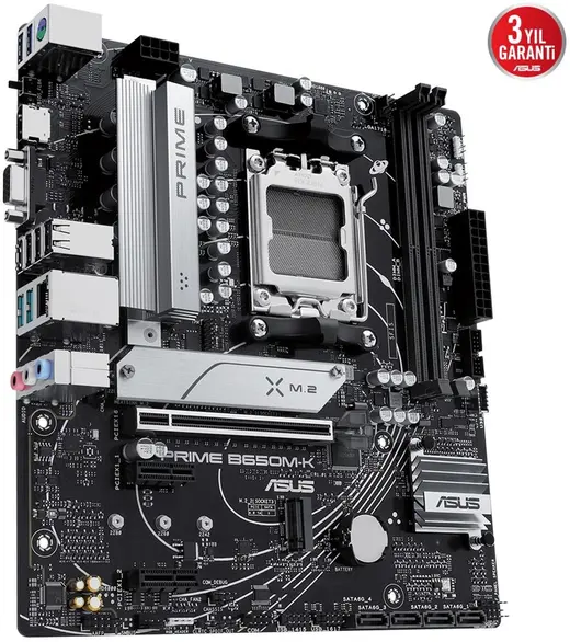 Asus Prime B650M-K 6400mhz(OC) RGB M.2 AM5 mATX DDR5 Anakart alternatif görünüm