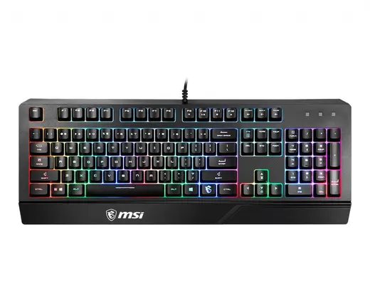 MSI Q TR Vigor GK20 RGB Ledli Sessiz Membran Siyah Oyuncu Klavyesi görseli 5