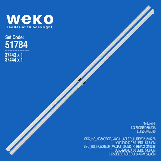 WKSET-6784 37443X1 37444X1 SSC_HS_HC500EQF_VKGA1_60LED_L/R 2 ADET LED BAR (60LED)