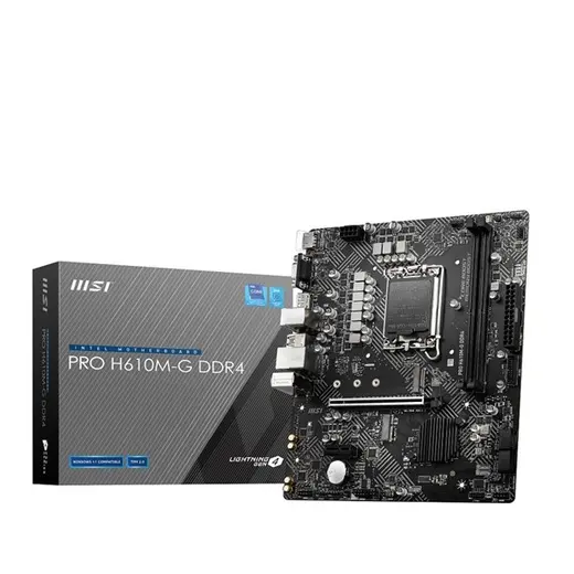 MSI PRO H610M-G DDR4 M2 PCIe NVME HDMI PCIe 16X v4.0 1700p mATX görseli 4