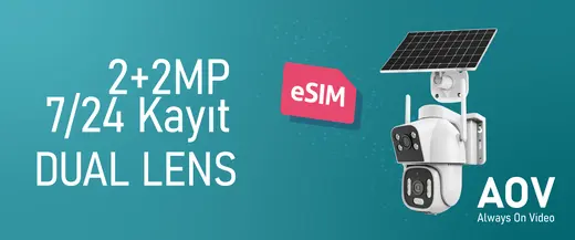 INOX 2+2MP PTZ Speed Dome 3.6mm Kablosuz IP Solar Kamera 4G Sim Kart Destekli X15 görseli 1
