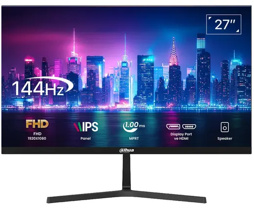 DAHUA 27" LM27-B221S 1920x1080 1MS 144Hz IPS DP/HDMI +VESA +SPEAKER