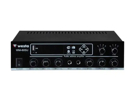 WESTA WM-605U 100W 2-bölgeli Mikser Amfi görseli 2