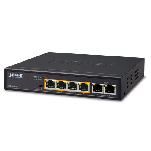 PLANET PL-FSD-604HP 4 PORT 10/100TX 802.3 PoE + 2-Port 10/100TX SW