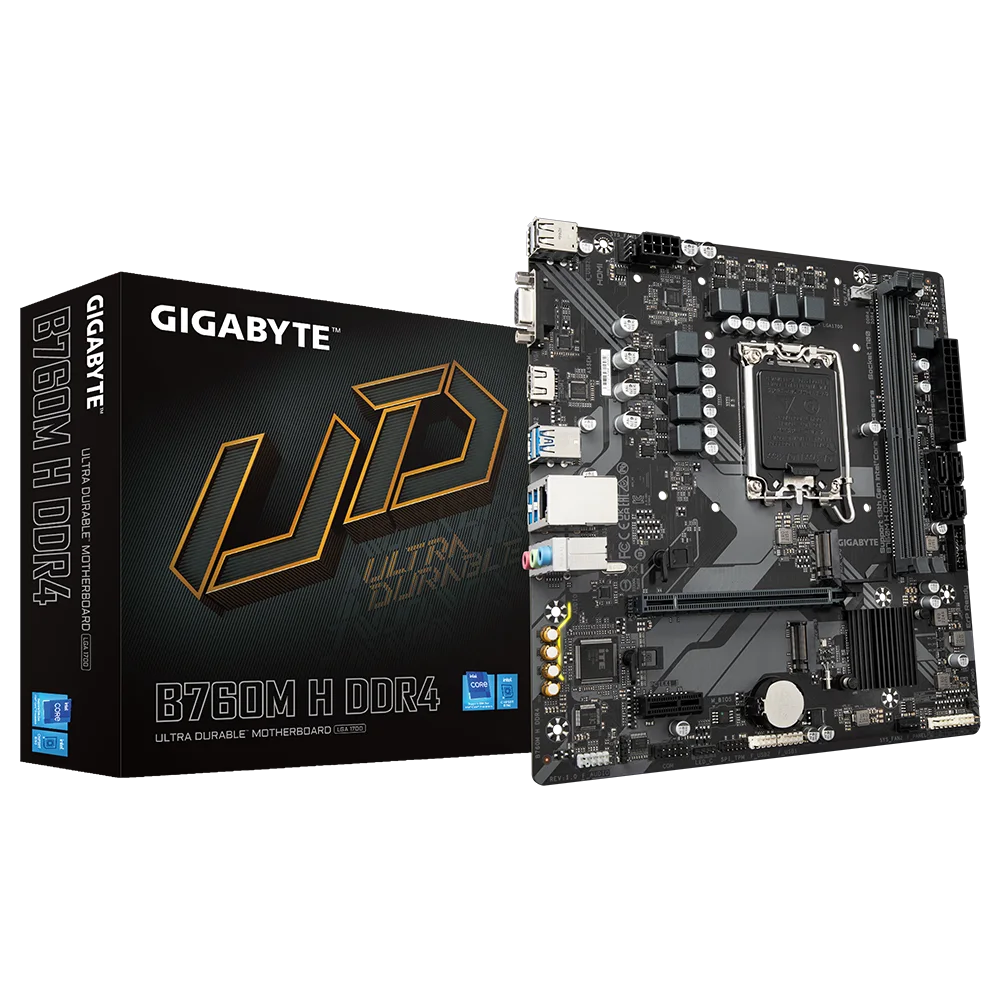 GIGABYTE B760M-H-DDR4 1700P DDR4 SES GLAN HDMI/D-SUB SATA3 USB3.2 mATX